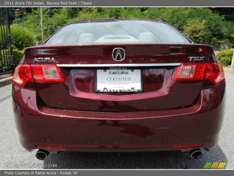 Basque Red Pearl / Taupe 2011 Acura TSX Sedan
