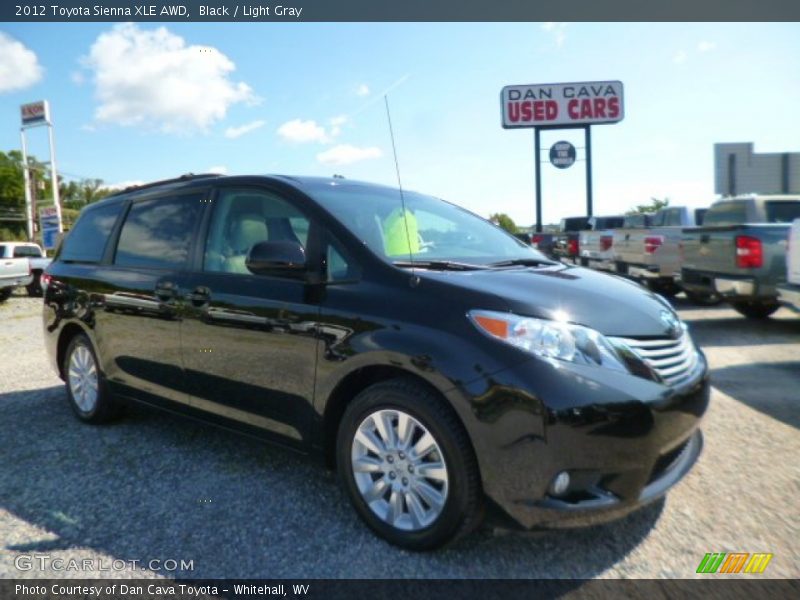 Black / Light Gray 2012 Toyota Sienna XLE AWD