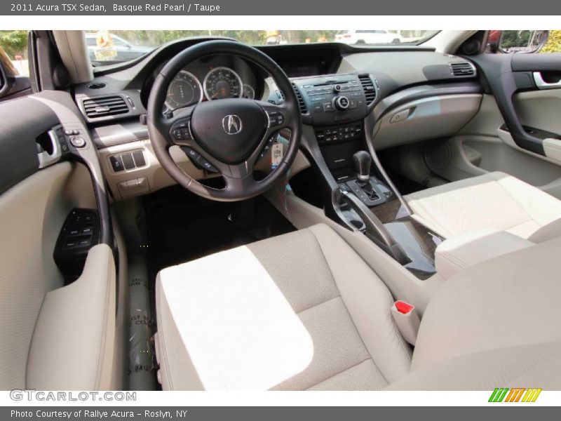 Basque Red Pearl / Taupe 2011 Acura TSX Sedan