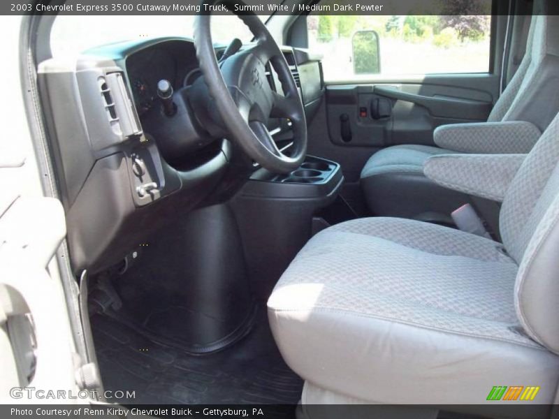 Summit White / Medium Dark Pewter 2003 Chevrolet Express 3500 Cutaway Moving Truck