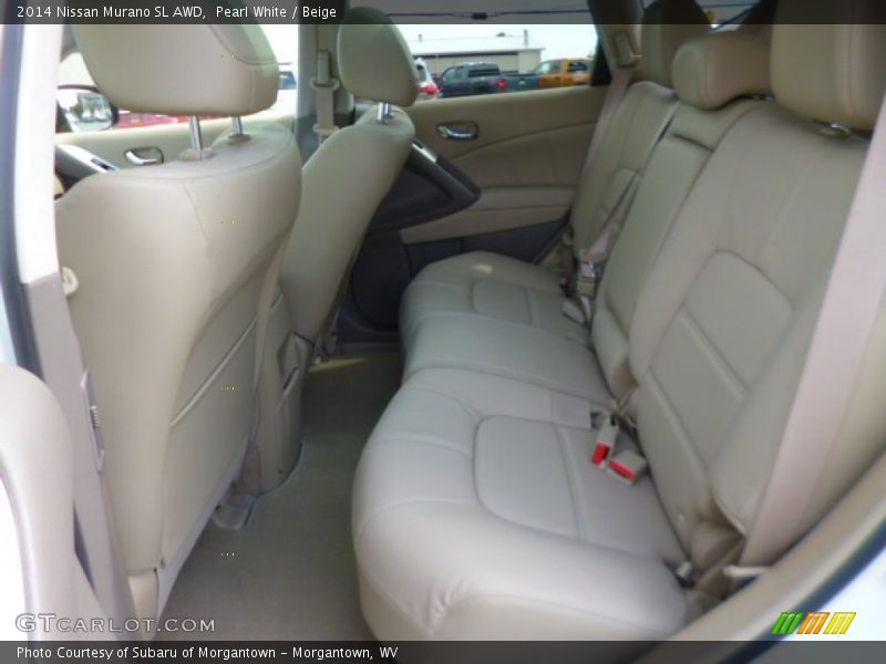 Pearl White / Beige 2014 Nissan Murano SL AWD