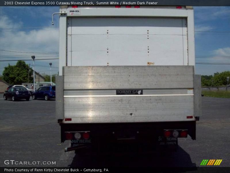 Summit White / Medium Dark Pewter 2003 Chevrolet Express 3500 Cutaway Moving Truck