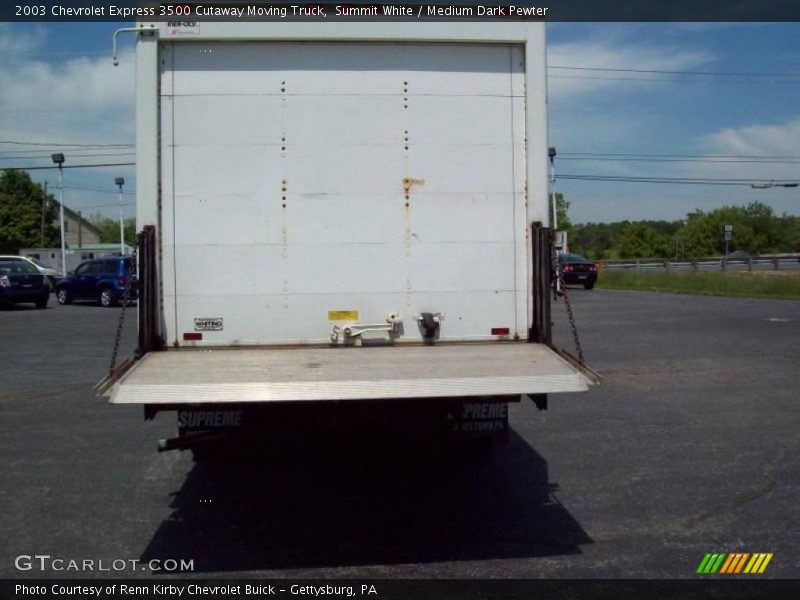 Summit White / Medium Dark Pewter 2003 Chevrolet Express 3500 Cutaway Moving Truck