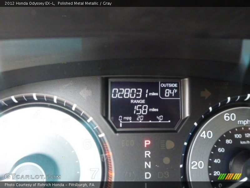 Polished Metal Metallic / Gray 2012 Honda Odyssey EX-L
