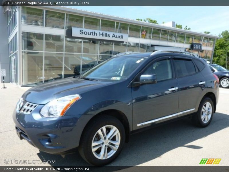 Graphite Blue / Black 2013 Nissan Rogue SV AWD