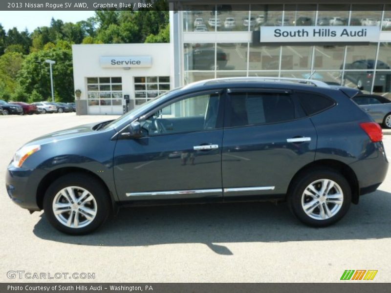 Graphite Blue / Black 2013 Nissan Rogue SV AWD