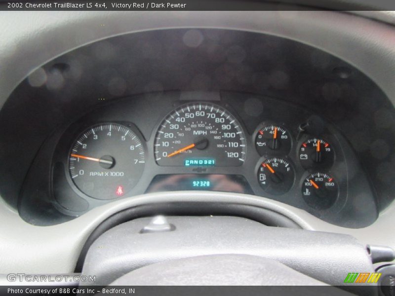 Victory Red / Dark Pewter 2002 Chevrolet TrailBlazer LS 4x4