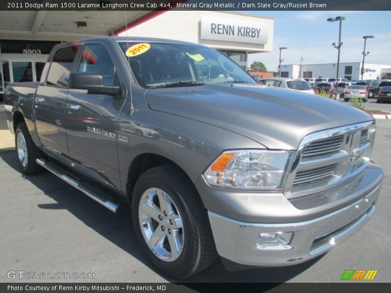 Mineral Gray Metallic / Dark Slate Gray/Russet Brown 2011 Dodge Ram 1500 Laramie Longhorn Crew Cab 4x4