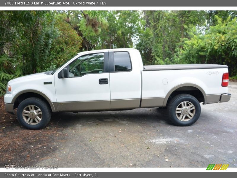 Oxford White / Tan 2005 Ford F150 Lariat SuperCab 4x4