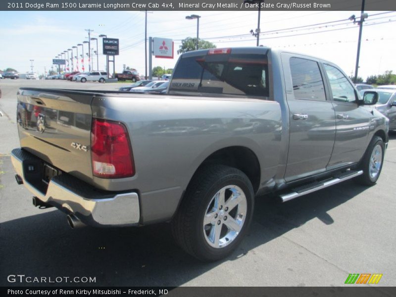 Mineral Gray Metallic / Dark Slate Gray/Russet Brown 2011 Dodge Ram 1500 Laramie Longhorn Crew Cab 4x4