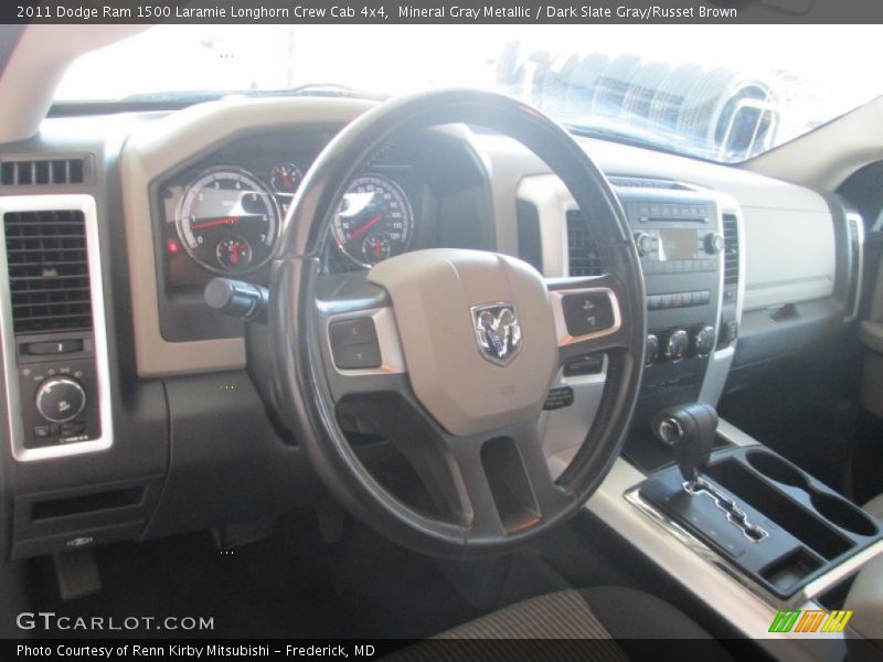 Mineral Gray Metallic / Dark Slate Gray/Russet Brown 2011 Dodge Ram 1500 Laramie Longhorn Crew Cab 4x4