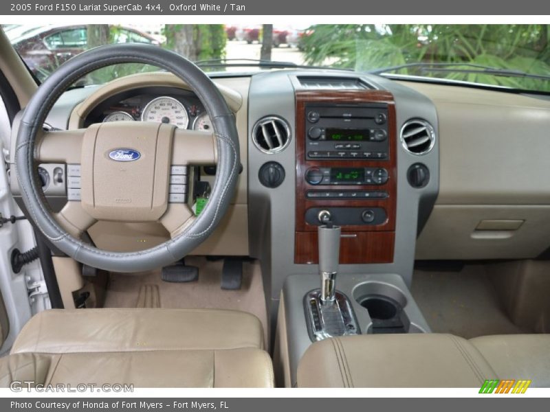 Oxford White / Tan 2005 Ford F150 Lariat SuperCab 4x4