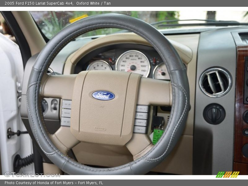 Oxford White / Tan 2005 Ford F150 Lariat SuperCab 4x4