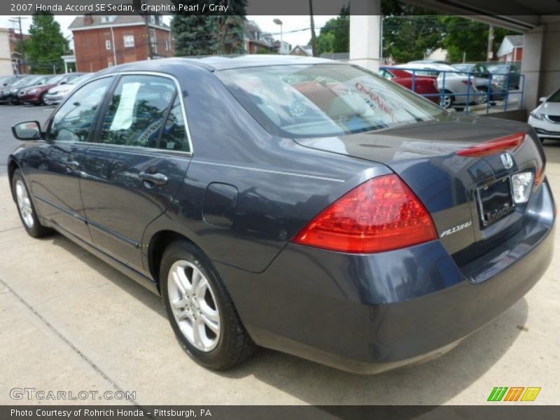 Graphite Pearl / Gray 2007 Honda Accord SE Sedan