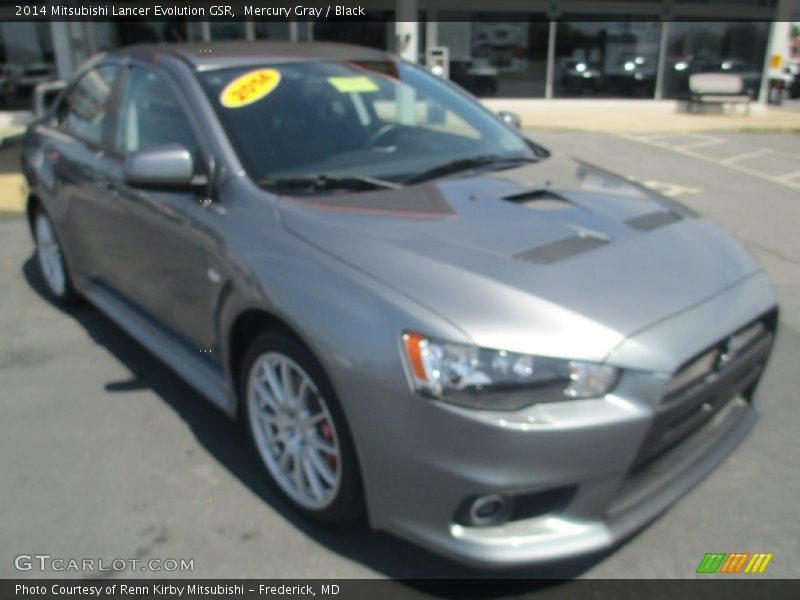 Mercury Gray / Black 2014 Mitsubishi Lancer Evolution GSR