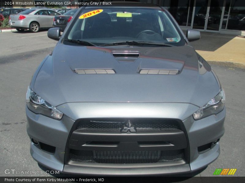 Mercury Gray / Black 2014 Mitsubishi Lancer Evolution GSR