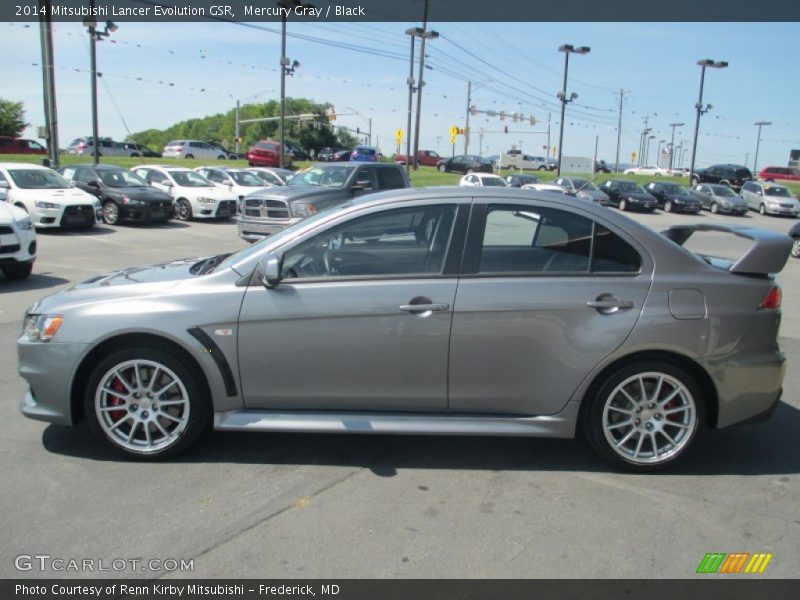Mercury Gray / Black 2014 Mitsubishi Lancer Evolution GSR