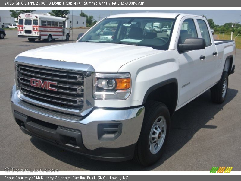 Summit White / Jet Black/Dark Ash 2015 GMC Sierra 2500HD Double Cab 4x4