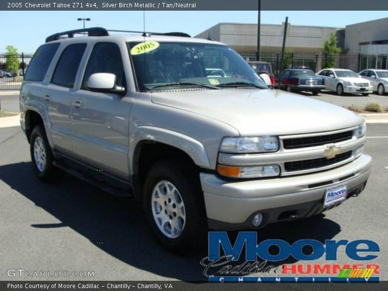 Silver Birch Metallic / Tan/Neutral 2005 Chevrolet Tahoe Z71 4x4