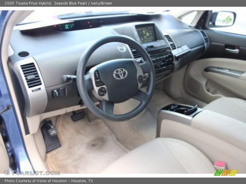 Seaside Blue Pearl / Ivory/Brown 2005 Toyota Prius Hybrid