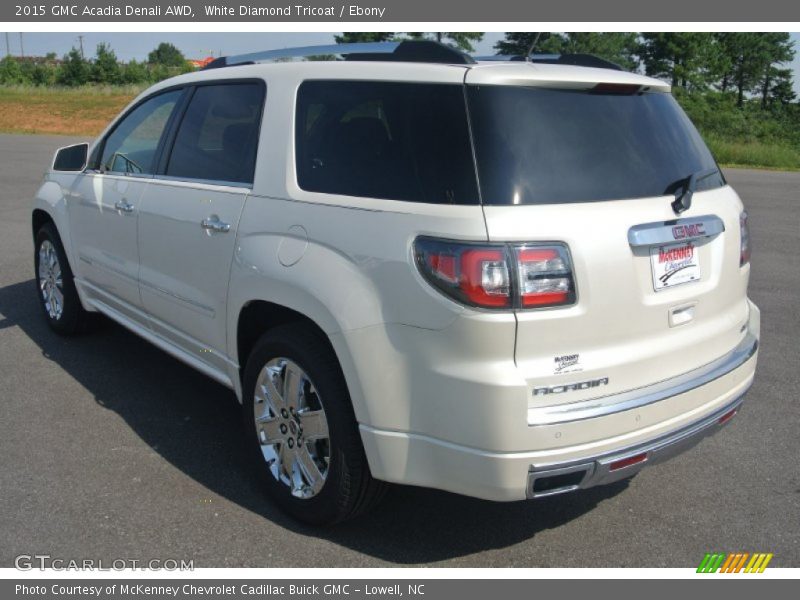 White Diamond Tricoat / Ebony 2015 GMC Acadia Denali AWD