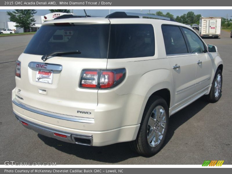 White Diamond Tricoat / Ebony 2015 GMC Acadia Denali AWD