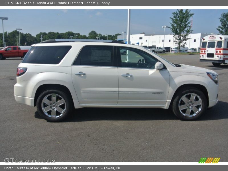 White Diamond Tricoat / Ebony 2015 GMC Acadia Denali AWD