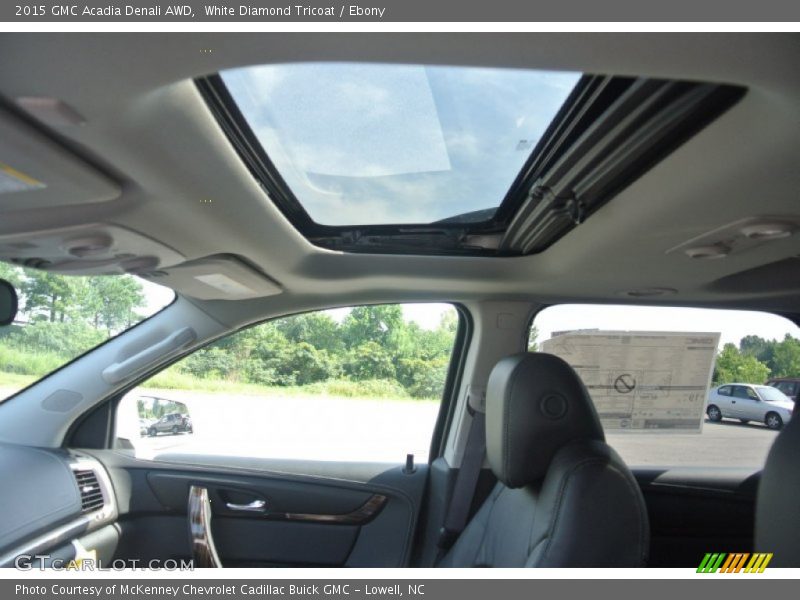 White Diamond Tricoat / Ebony 2015 GMC Acadia Denali AWD