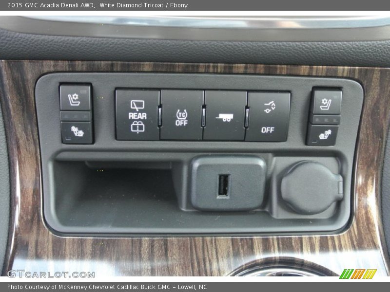 White Diamond Tricoat / Ebony 2015 GMC Acadia Denali AWD