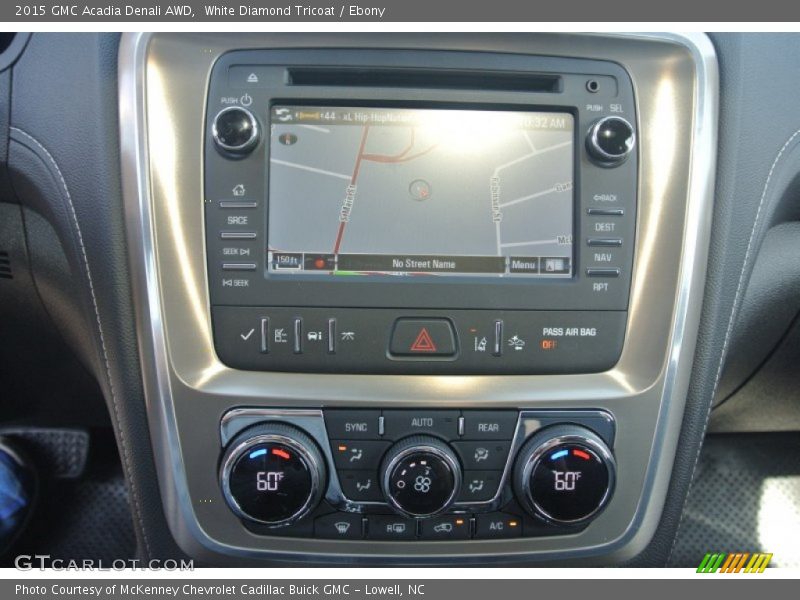 White Diamond Tricoat / Ebony 2015 GMC Acadia Denali AWD
