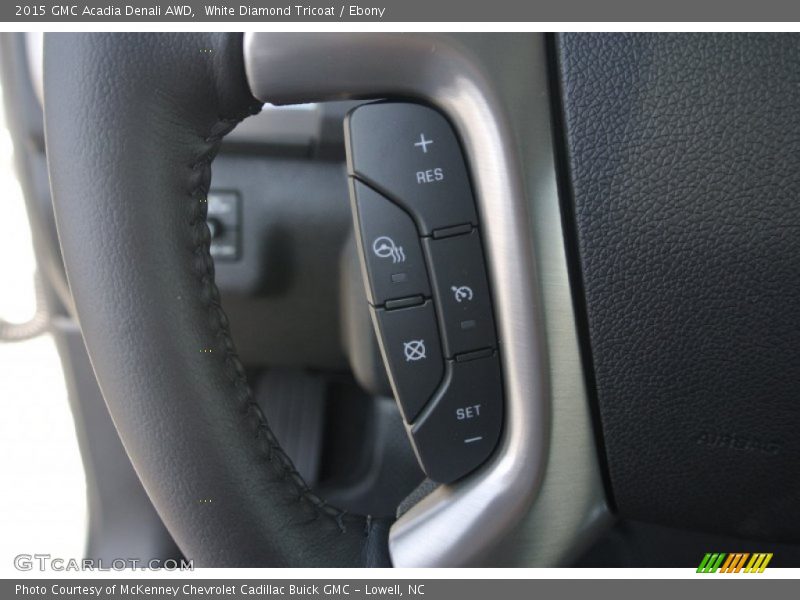 White Diamond Tricoat / Ebony 2015 GMC Acadia Denali AWD