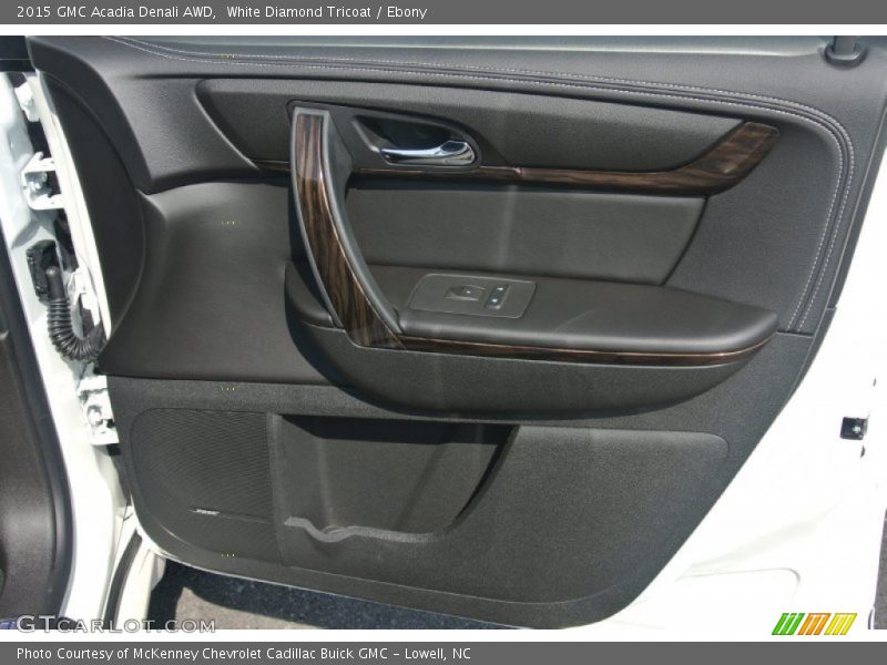 White Diamond Tricoat / Ebony 2015 GMC Acadia Denali AWD