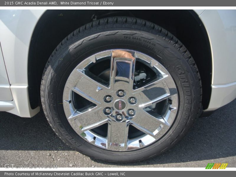White Diamond Tricoat / Ebony 2015 GMC Acadia Denali AWD