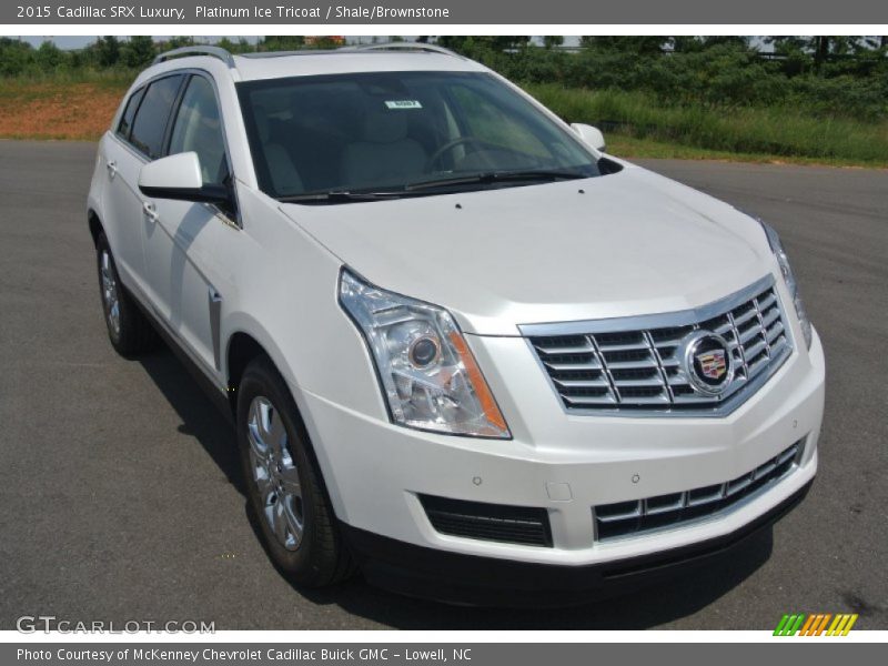Platinum Ice Tricoat / Shale/Brownstone 2015 Cadillac SRX Luxury