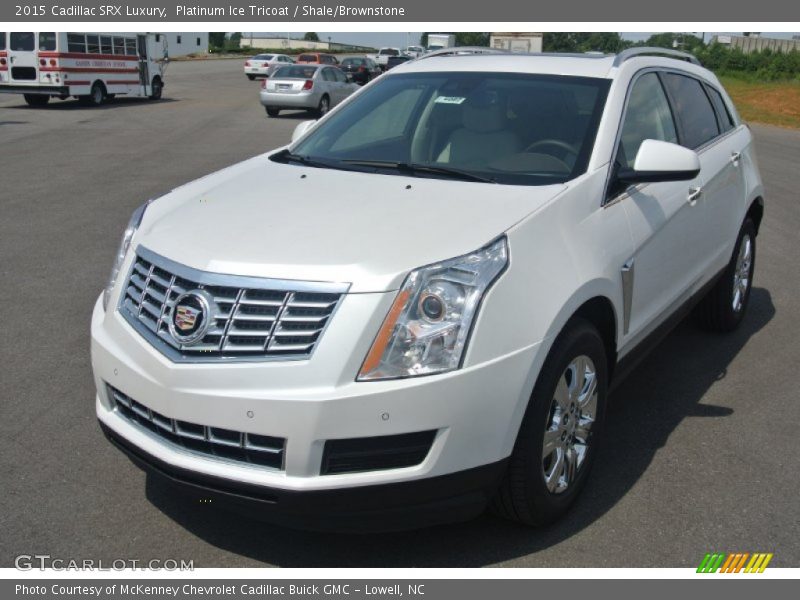 Platinum Ice Tricoat / Shale/Brownstone 2015 Cadillac SRX Luxury