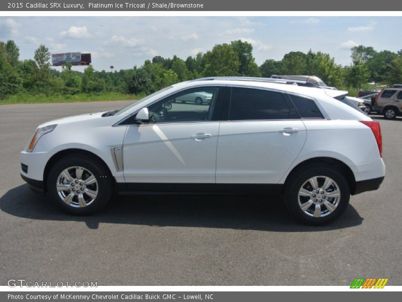 Platinum Ice Tricoat / Shale/Brownstone 2015 Cadillac SRX Luxury