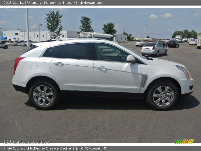 Platinum Ice Tricoat / Shale/Brownstone 2015 Cadillac SRX Luxury