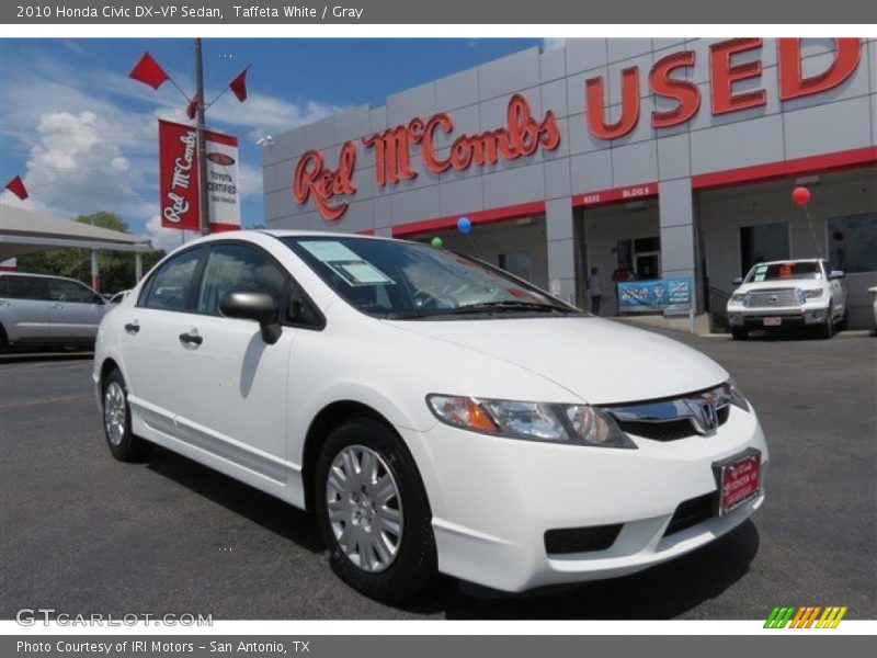 Taffeta White / Gray 2010 Honda Civic DX-VP Sedan