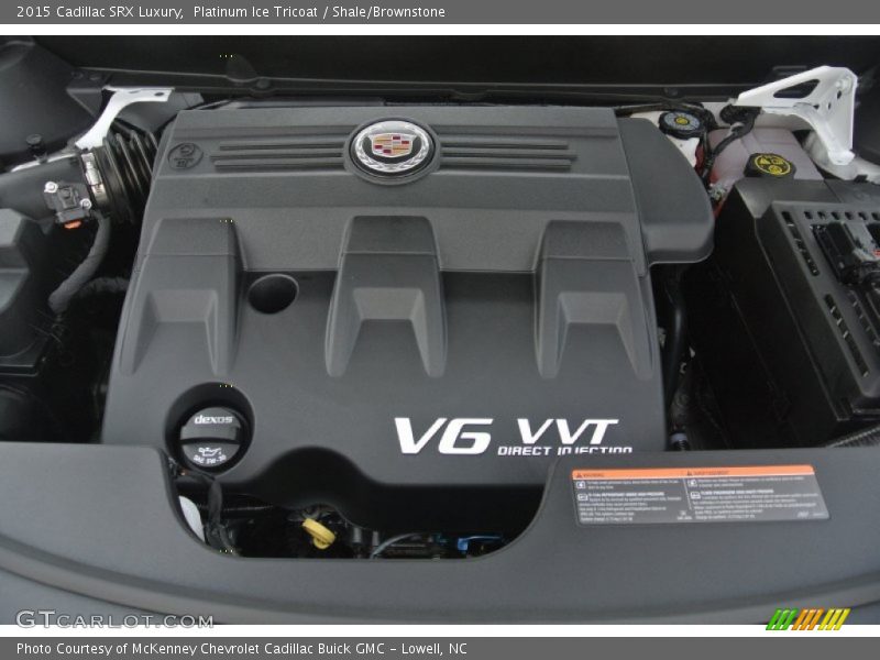 Platinum Ice Tricoat / Shale/Brownstone 2015 Cadillac SRX Luxury