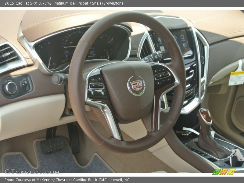 Platinum Ice Tricoat / Shale/Brownstone 2015 Cadillac SRX Luxury