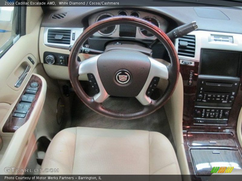 White Diamond / Cocoa/Cashmere 2009 Cadillac Escalade AWD