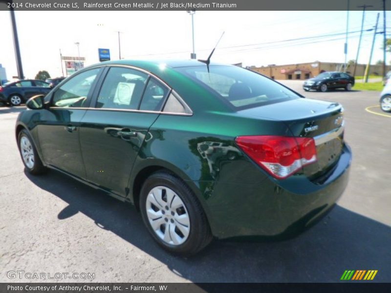 Rainforest Green Metallic / Jet Black/Medium Titanium 2014 Chevrolet Cruze LS