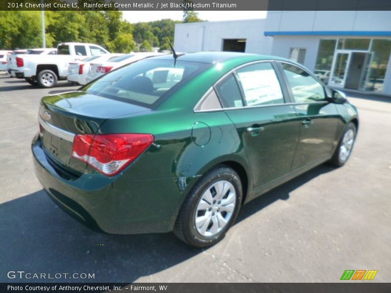 Rainforest Green Metallic / Jet Black/Medium Titanium 2014 Chevrolet Cruze LS