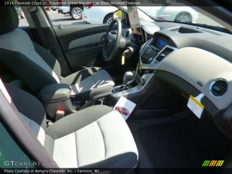 Rainforest Green Metallic / Jet Black/Medium Titanium 2014 Chevrolet Cruze LS