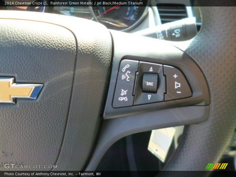 Rainforest Green Metallic / Jet Black/Medium Titanium 2014 Chevrolet Cruze LS