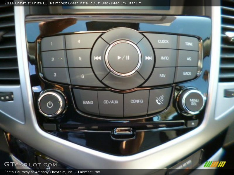 Rainforest Green Metallic / Jet Black/Medium Titanium 2014 Chevrolet Cruze LS