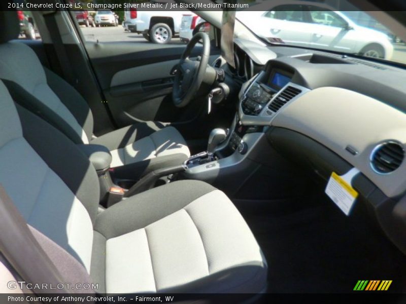 Champagne Silver Metallic / Jet Black/Medium Titanium 2014 Chevrolet Cruze LS