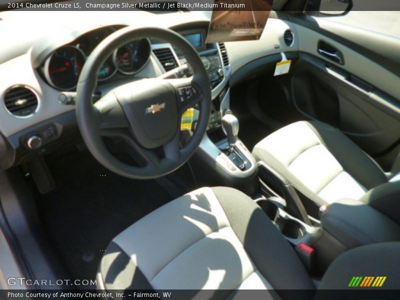 Champagne Silver Metallic / Jet Black/Medium Titanium 2014 Chevrolet Cruze LS
