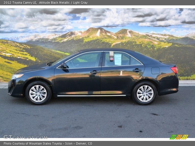 Attitude Black Metallic / Light Gray 2012 Toyota Camry LE
