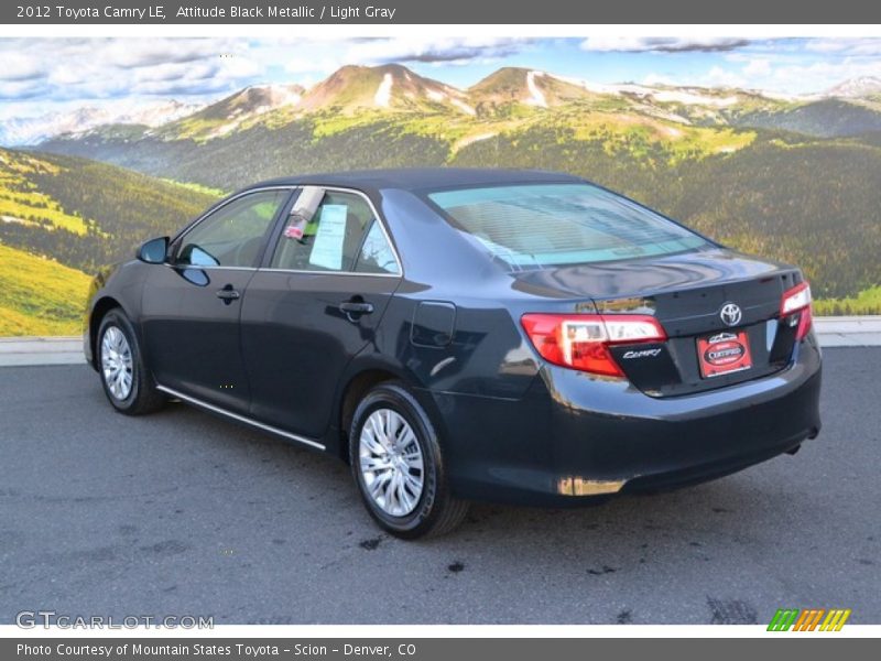 Attitude Black Metallic / Light Gray 2012 Toyota Camry LE